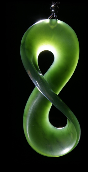 Moebius Band antmoeb 4 Carved Jade Moebius Band