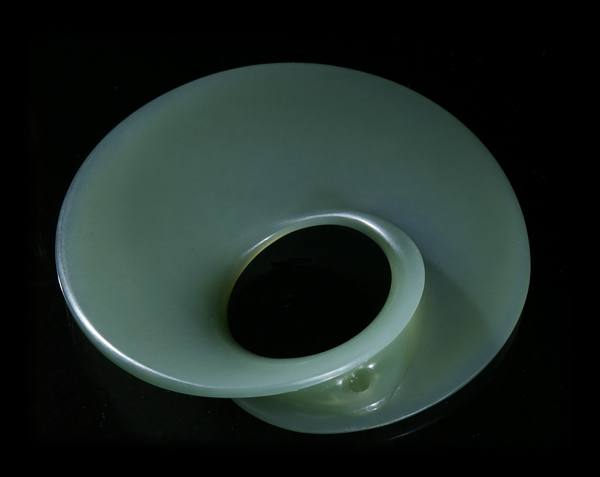 Sculpted 'Moebius Disc' moebiusdisc4 Carved Jade Moebius Disc