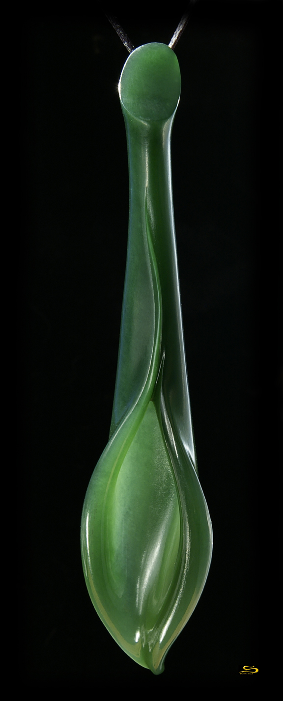 Jade Lily Lily3 72 Hand Carved New Zealand Jade Lily