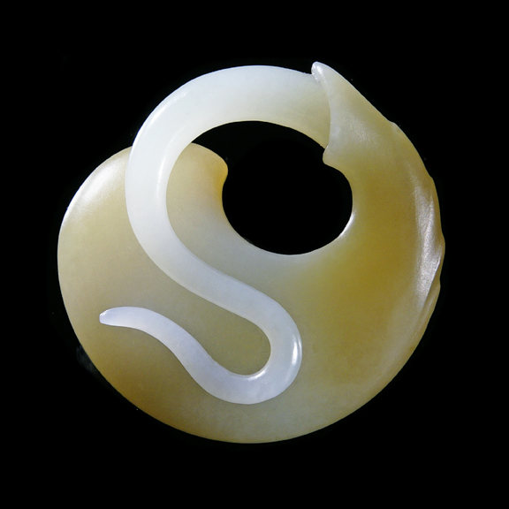 White Jade Tendril Carving WhiteTendril1 White Jade Pod Tendril